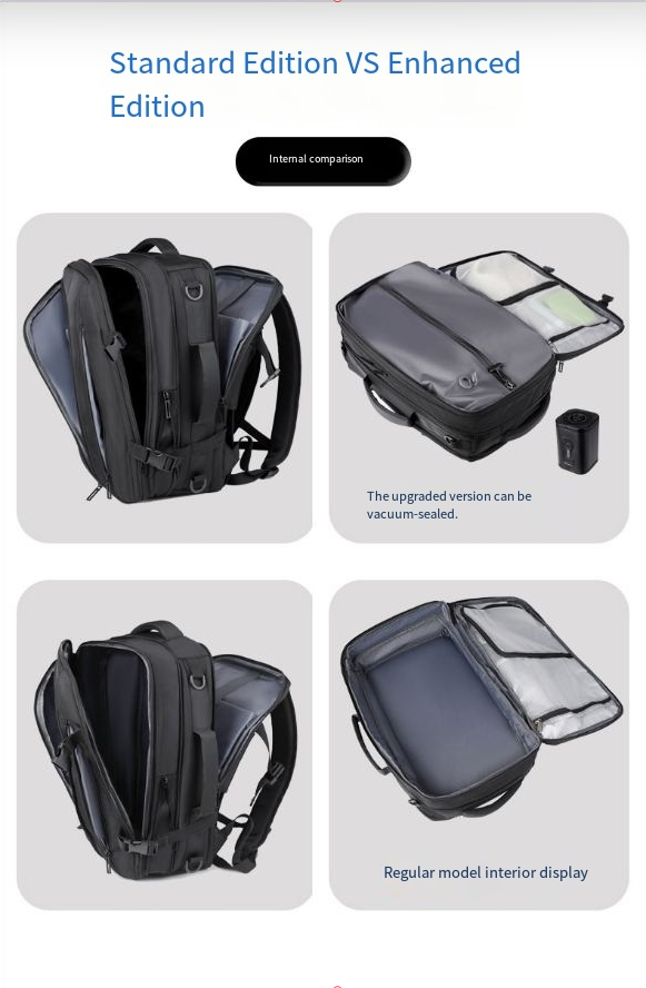 Vacuum Compression Travel Backpack